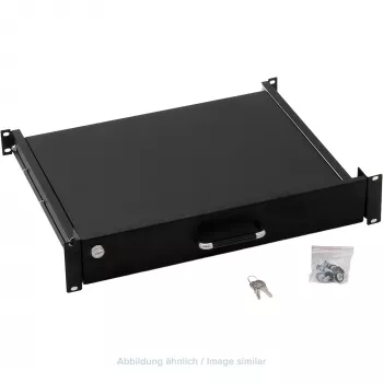 TRITON RAB-UP-X29-A1 19 inch afsluitbare rackmount toetsenbord- en muisplateau, 1U, zwart