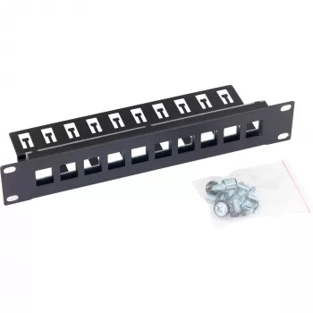 TRITON RAB-PP-X03-C1 10-poorts keystone patchpanel 1U 19 inch rackmount blindpaneel zwart