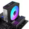 Rampage Octagon B70 CPU-luchtkoeler, 120 mm ARGB, temperatuurweergave, zwart