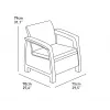 KETER tuinmeubelset Corfu set bruin