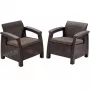 KETER tuinstoelen Corfu duo set bruin