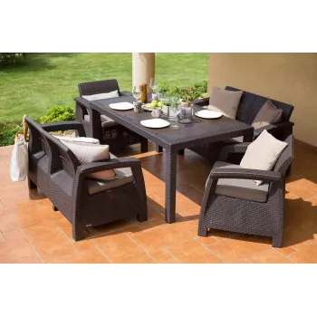 KETER tuinmeubelset Corfu Fiesta set bruin