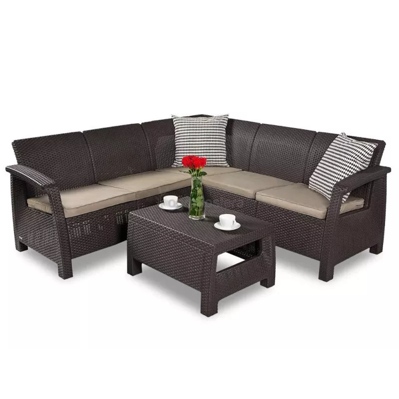 KETER tuinmeubelset Corfu Relax set bruin