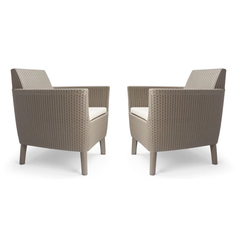 KETER tuinstoelen 2 stuks Salemo Duo beige