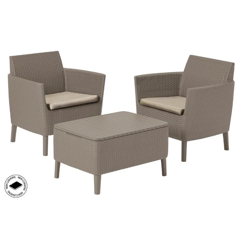 KETER tuinstoelen 2 stuks Salemo Duo beige