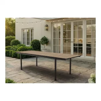 KETER tuintafel uitschuifbaar Deco Porto Nova uitschuifbaar 200-280 essenhoutlook/zwart
