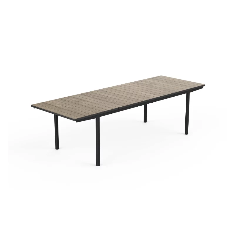 KETER tuintafel uitschuifbaar Deco Porto Nova uitschuifbaar 200-280 essenhoutlook/zwart