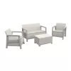 KETER tuinmeubelset Scandi Linea 2-zits set kiezelgrijs/lichtbeige