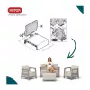 KETER tuinmeubelset Scandi Linea 2-zits set kiezelgrijs/lichtbeige