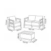 KETER tuinmeubelset Scandi Linea 2-zits set kiezelgrijs/lichtbeige
