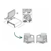 KETER tuinstoelen 2 stuks Scandi Linea lichtgrijs/donkerstaalgrijs