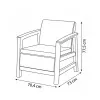 KETER tuinstoelen 2 stuks Scandi Linea lichtgrijs/donkerstaalgrijs