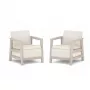KETER tuinstoelen 2 stuks Scandi Linea kiezelgrijs/lichtbeige