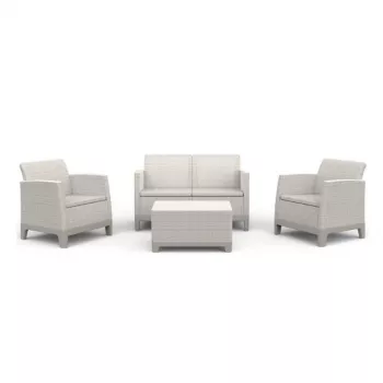 KETER tuinmeubelset Scandi Forma 2-zits set pebble grey/light beige