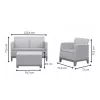 KETER tuinmeubelset Scandi Forma 2-zits set pebble grey/light beige