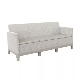 KETER tuinbank tweezits Scandi Form 3-zits bank kiezelgrijs/lichtbeige