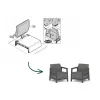 KETER tuinstoelen 2 stuks Scandi Linea grijs