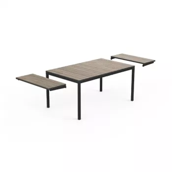 KETER tuintafel uitschuifbaar Deco Porto Nova uitschuifbaar 160-240 essenhouttint/zwart