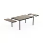 KETER tuintafel uitschuifbaar Deco Porto Nova uitschuifbaar 160-240 essenhouttint/zwart