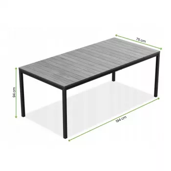 KETER tuintafel Deco Porto Nova 200 essenhoutlook/zwart