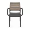 KETER tuinstoel Deco Porto fauteuil walnoot/grijs