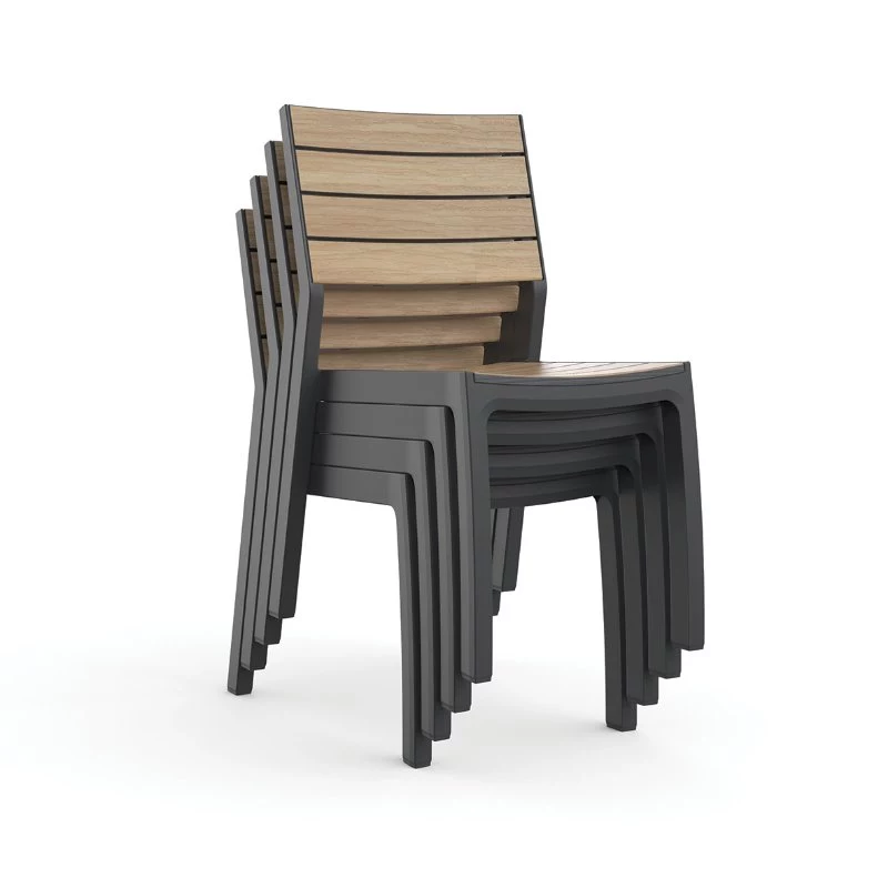KETER tuinstoel Deco Corale teakhoutlook/grijs