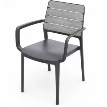 KETER tuinstoel Deco Porto fauteuil lichtgrijs/grijs