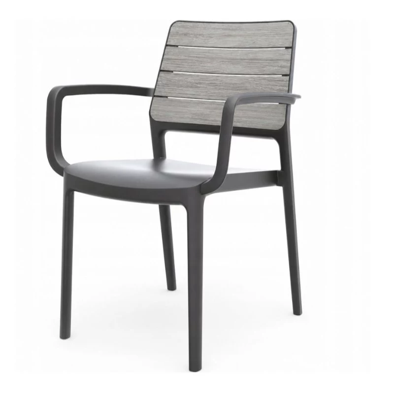 KETER tuinstoel Deco Porto fauteuil lichtgrijs/grijs