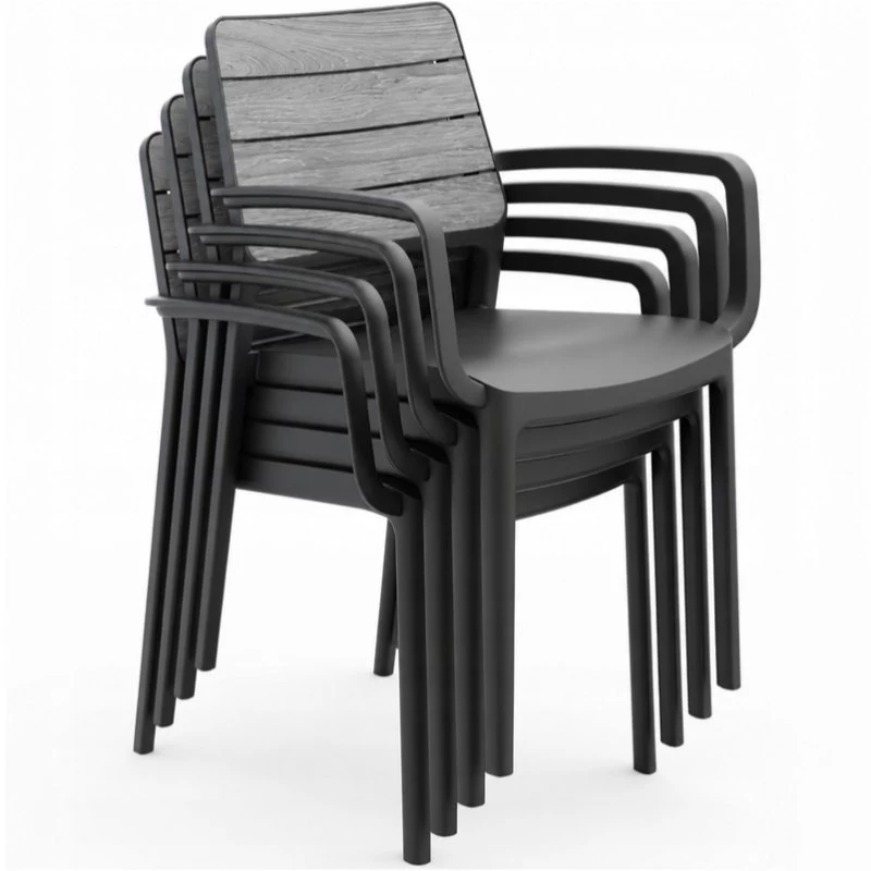 KETER tuinstoel Deco Porto fauteuil lichtgrijs/grijs
