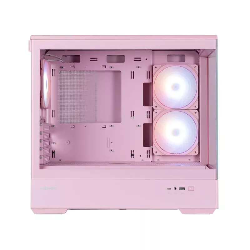 Zalman P30 V2, mATX mini tower pc-behuizing, 3 x 120mm ARGB-ventilatoren, roze