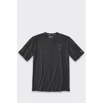 Sun Defender lichtgewicht logo korte mouw T-shirt zwart
