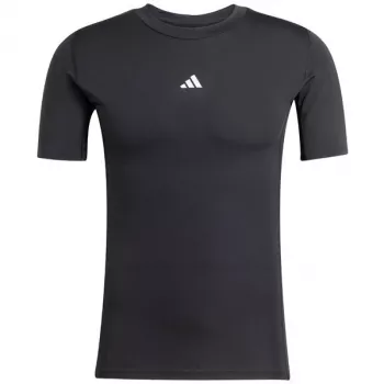 Heren adidas Techfit kortarm-T-shirt zwart JP4674 2XL