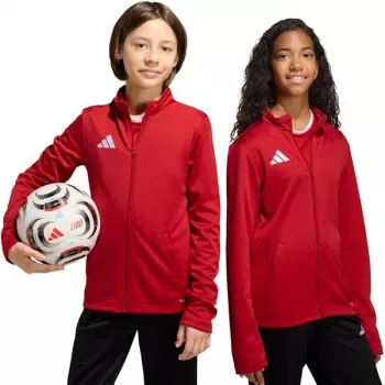 adidas Entrada 26 trainingsjack voor kinderen rood JZ6612 140cm