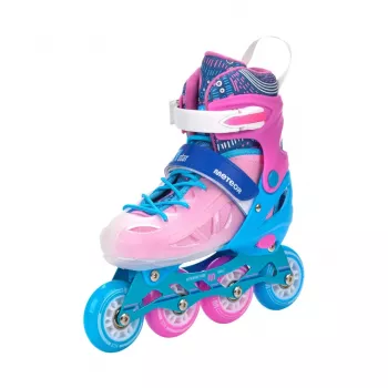 Meteor Loky inline-skates roze-blauw 17482-17483 30-33