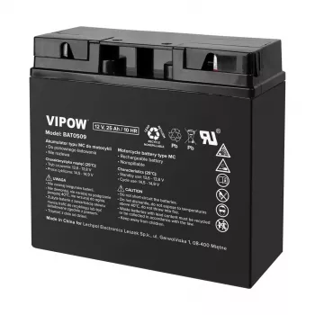 VIPOW accu Type MC voor motorfietsen 12V 25Ah