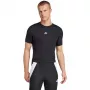 Heren adidas Techfit korte mouw T-shirt zwart JP4674 S