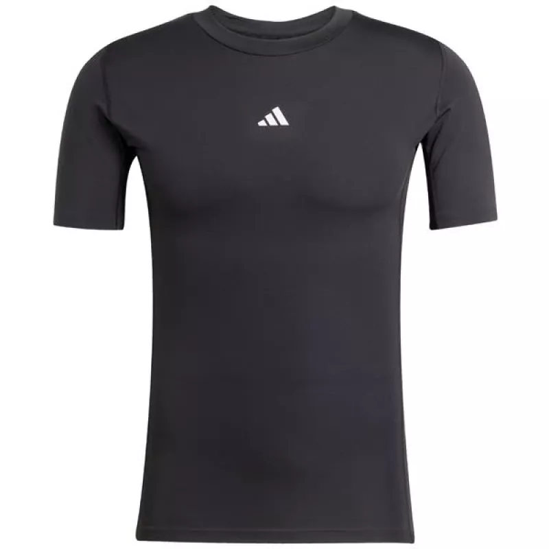 Heren adidas Techfit korte mouw T-shirt zwart JP4674 S