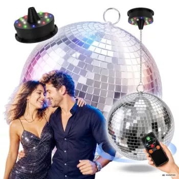 LIGHT4ME MBM 40 IR discobal gespiegeld zilver
