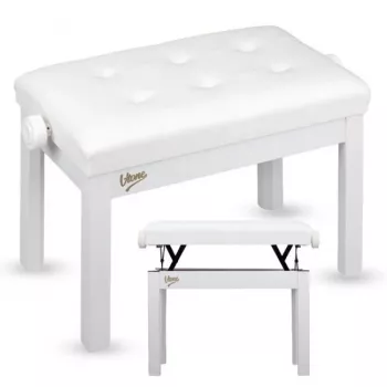 V-TONE PB3 WH pianobank keyboardbank wit kunstleer
