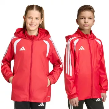 Kinderen windbreaker jas adidas Tiro 26 League rood JY9724 140cm
