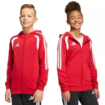Kinderen hoodie adidas Tiro 26 League Sweat Full Zip Hoodie rood KF9101 164cm