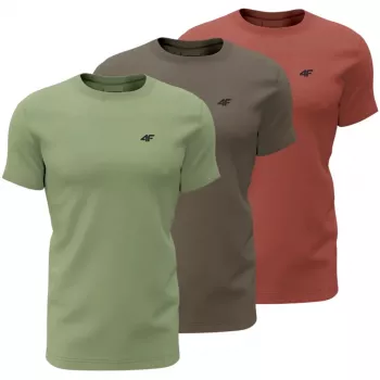 4F Heren T-shirt M4480 groen, bruin, bordeaux 4FWSS26TTSHM4480 90S 3XL
