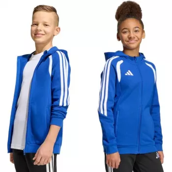 Kinderen hoodie adidas Tiro 26 League Sweat Full Zip Hoodie blauw KF9102 152cm