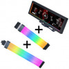 Lian Li Visual Upgrade Kit Strimer Wireless 24-Pin RGB moederbordkabel, controller + 12V-2x6 GPU-kabel Wide & 8,8 Universal Screen - zwart