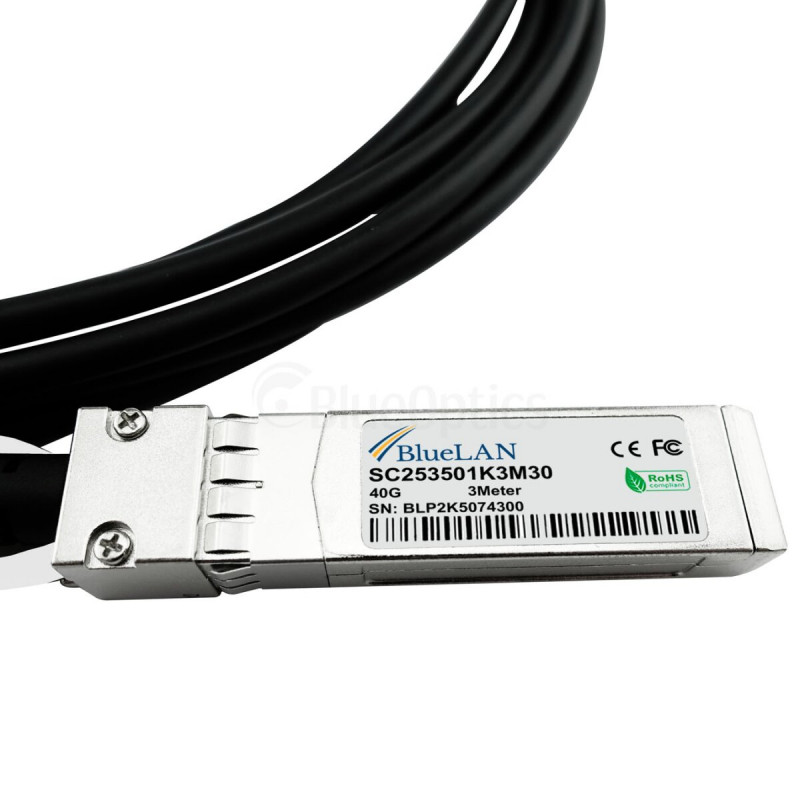 BlueOptics Extreme Networks EQPC40PC010C01X4 BlueLAN QSFP DAC SC253501K3M30
