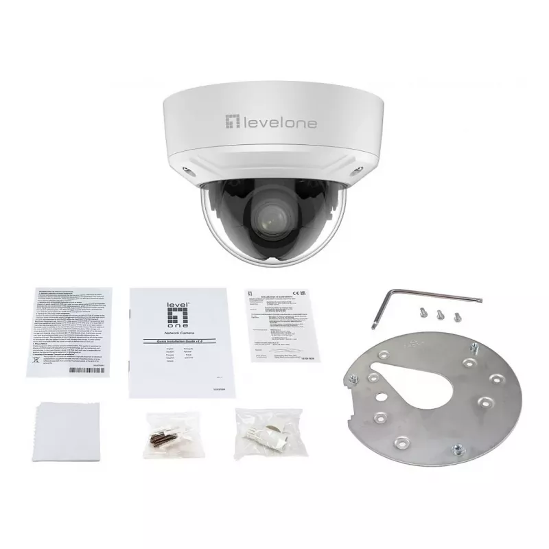 LevelOne FCS-3461 dome IP-camera 2MP 4x zoom H.265 PoE binnen/buiten