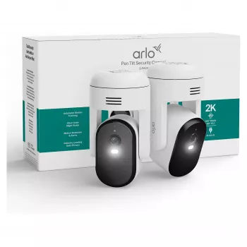 Arlo Essential 3 2K PTZ beveiligingscamera (2-pack, wit)