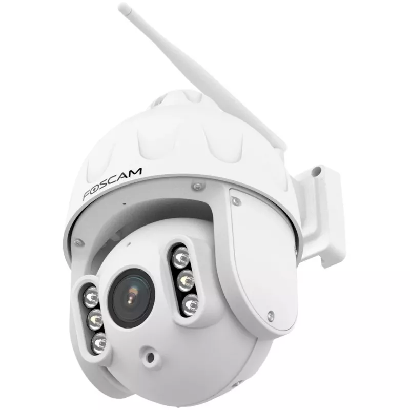 FOSCAM SD8P buitencamera met pan-/kantelfunctie en wifi, 8MP 4K, 4x optische zoom, IP66, wit