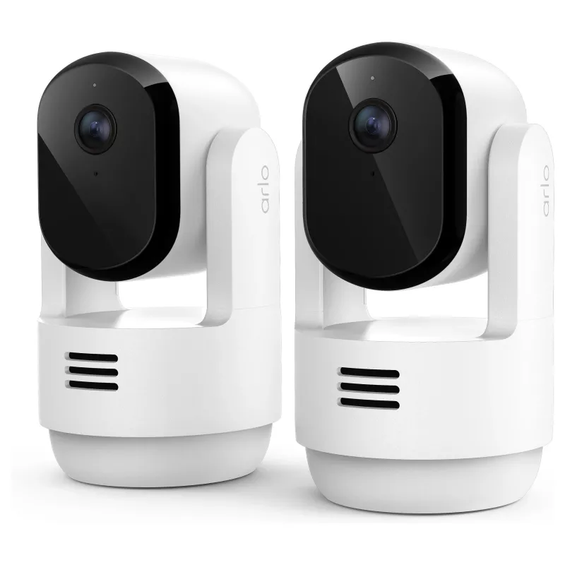 Arlo Essential 3 2K pan-tilt-zoom binnenbewakingscamera (2-pack, wit)