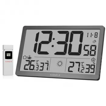 KIENZLE Jumbo NEO LCD weerklok grijs